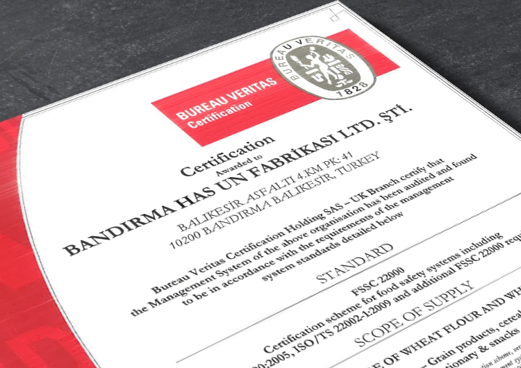 Bandırma Has Un FSSC 22000 Sertifikası